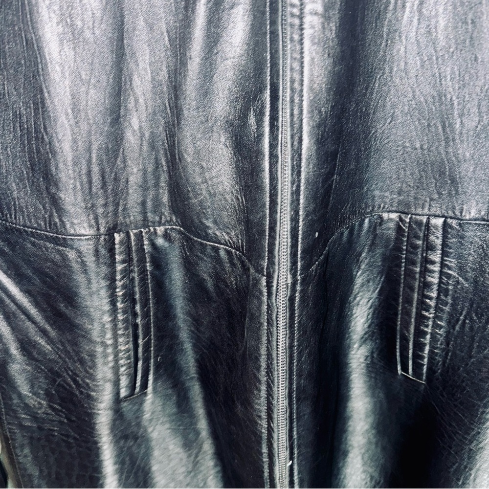 Jones New York l Genuine Leather Jacket l Black l Women's Size: Large - Picture 9 of 16
